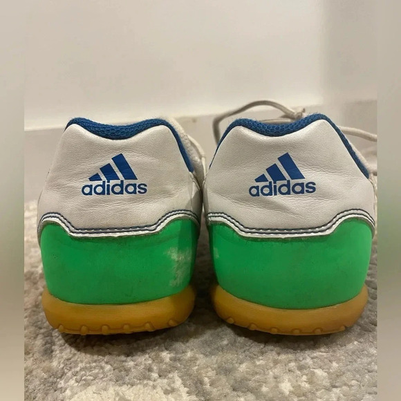 ADIDAS Soccer SUPER SALA Indoor Soccer Shoes Blue/White/Green Mens Size 8.5 - Picture 5 of 9